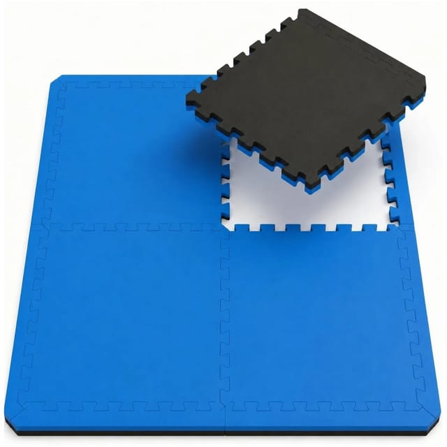 eyepower Fitnessmatte 90 x 90 x 2.5 cm 4er Set Schwarz