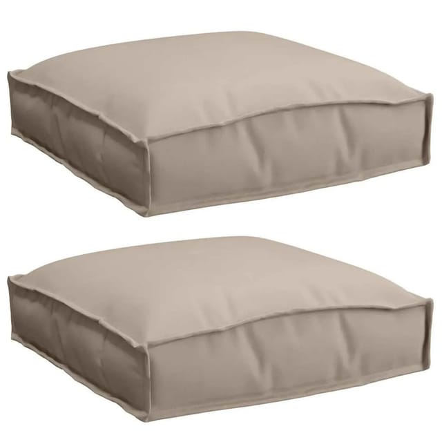 vidaXL Kissen 2 Stk Taupe 40 x 40 x 8 cm Oxford-Stoff 42001583