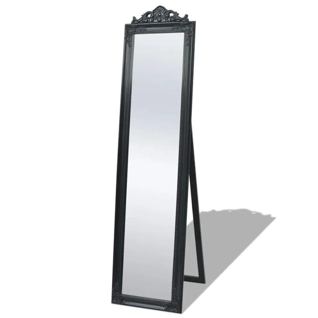 vidaXL Standspiegel im Barock-Stil 160x40 cm Schwarz 243694
