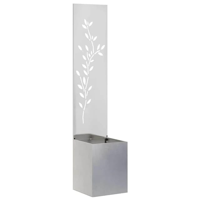 vidaXL Garten Sichtschutz-Leinwand Silber 32 x 32 x 150 cm Edelstahl 876410