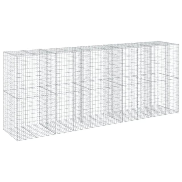 vidaXL Gabione mit Deckel 500x100x200 cm Verzinktes Eisen 3295233