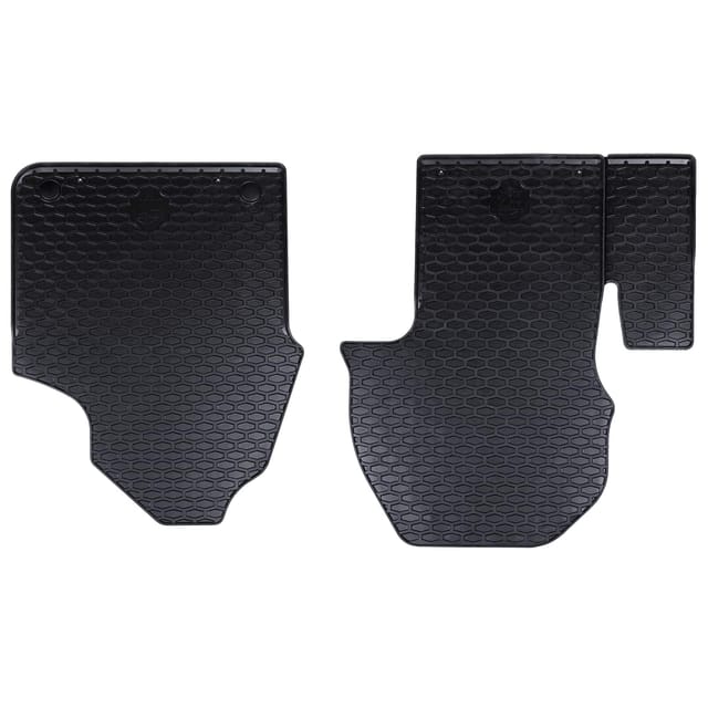 vidaXL Autofußmatte 2-Tlg Schwarz Gummi 42029089