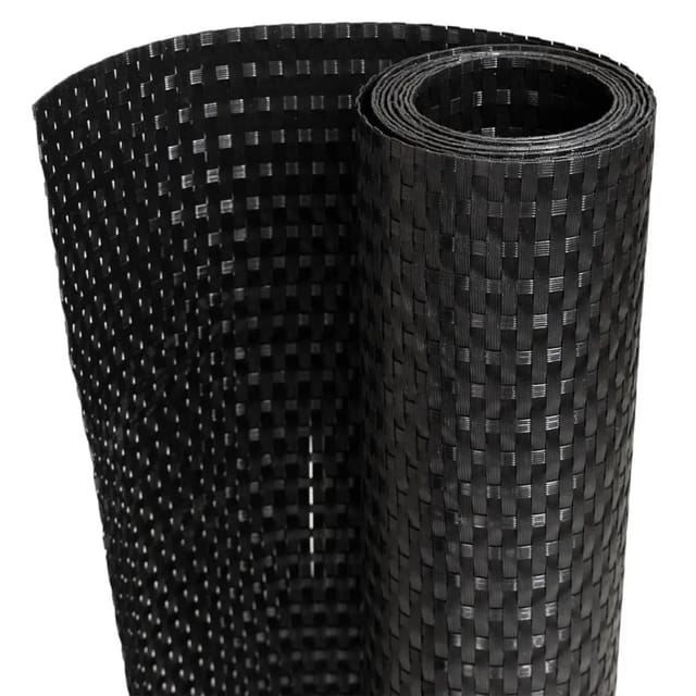 vidaXL Balkon-Sichtschutz Schwarz 300x100 cm Poly Rattan 156297