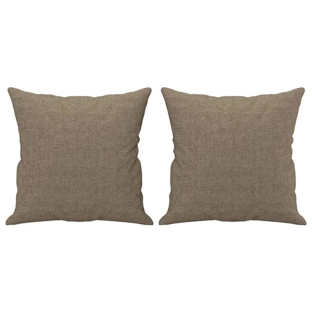 vidaXL Zierkissen 2 Stk Taupe 40x40 cm Stoff 349478