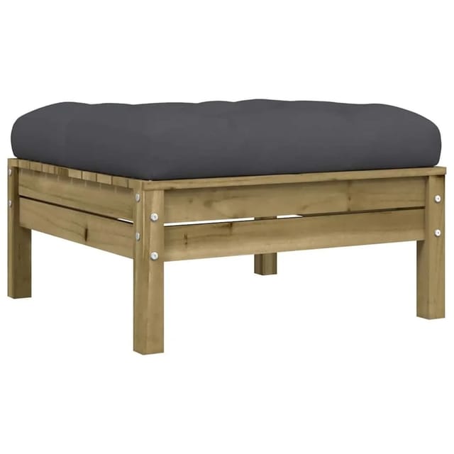 vidaXL Gartenhocker mit Kissen Kiefernholz Imprägniert 838168