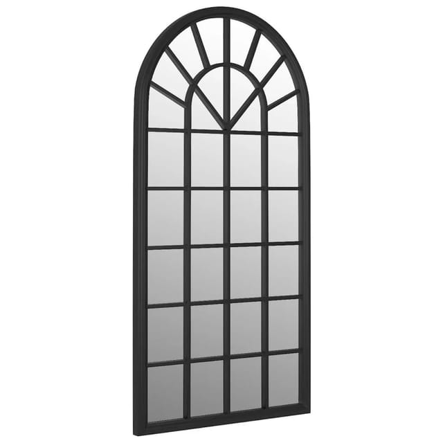 vidaXL Gartenspiegel Schwarz 90x45 cm Eisen 318348