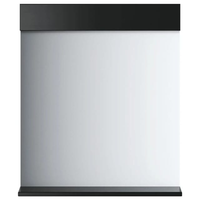 vidaXL Badspiegel mit Ablage BERG Schwarz 60x12x70 cm Massivholz 358559