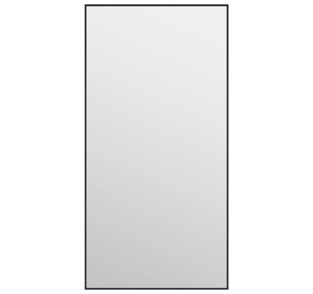 vidaXL Türspiegel Schwarz 40x80 cm Glas und Aluminium 327407