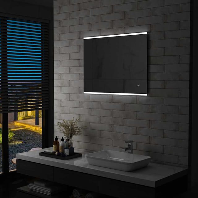 vidaXL LED-Badspiegel mit Berührungssensor 80x60 cm 144733