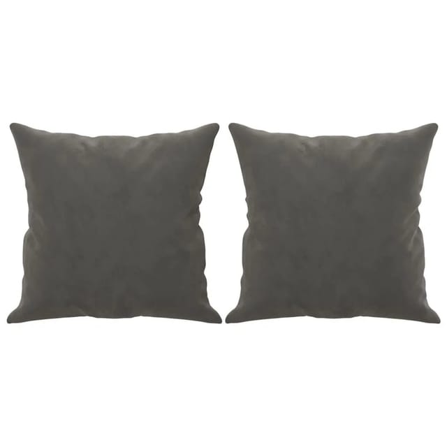 vidaXL Zierkissen 2 Stk Dunkelgrau 40x40 cm Samt 349486