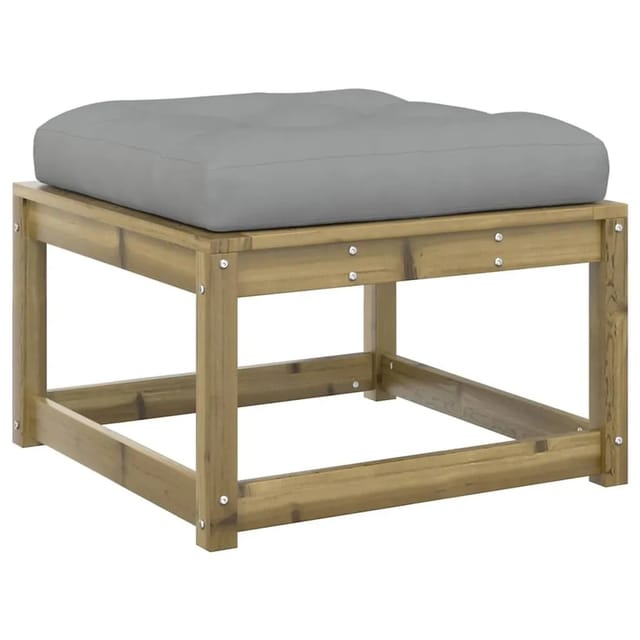vidaXL Gartenhocker mit Kissen Kiefernholz Imprägniert 844703