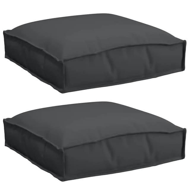 vidaXL Kissen 2 Stk Schwarz 40 x 40 x 8 cm Oxford-Stoff 42001582