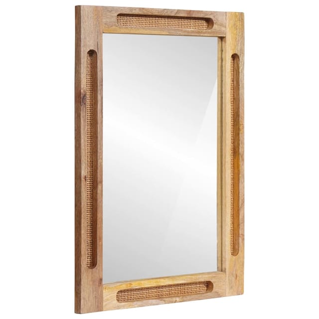 vidaXL Badezimmer Spiegel Braun 50 x 2,5 x 70 cm Massivholz Mango 4018075