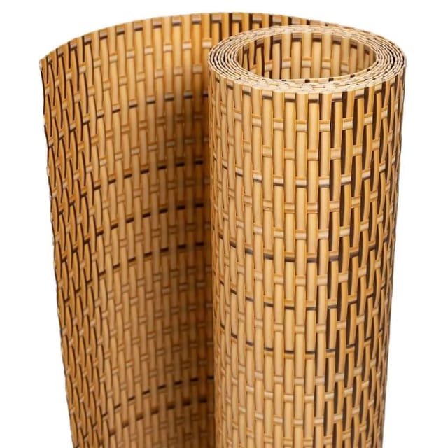 vidaXL Balkon-Sichtschutz Hellbraun 1000x90 cm Poly Rattan 156278