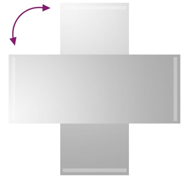 vidaXL LED-Badspiegel 40x100 cm 3154070
