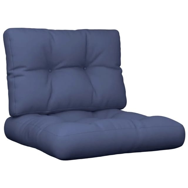 vidaXL Palettenkissen 2 Stk Marineblau Stoff 378058