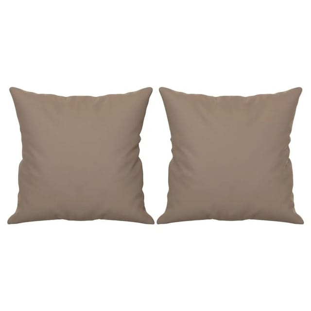 vidaXL Zierkissen 2 Stk Taupe 40x40 cm Mikrofasergewebe 349495