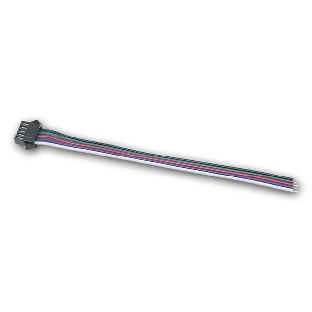 world-trading-net 5er Pack AMP-Stecker Schwarz 5-polig 15cm RGBW