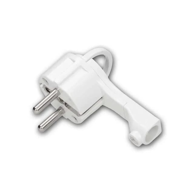 world-trading-net Schutzkontakt-Stecker WTN-FlatPlugII Weiß 230V 16A