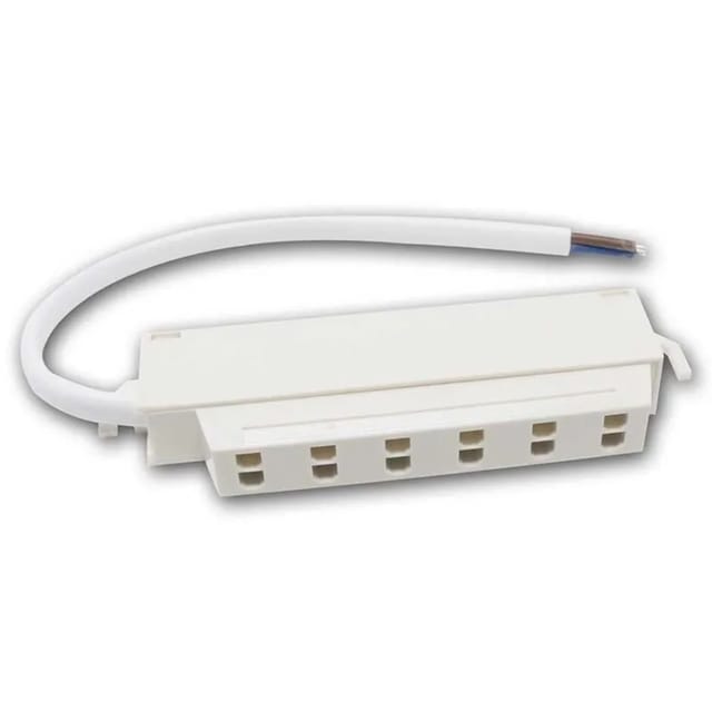 world-trading-net Niedervolt AMP Adapter 6-fach Verteiler Weiß