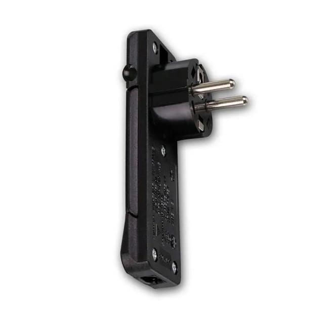 EGB Flachstecker Schwarz 250V 16A Schutzkontakt