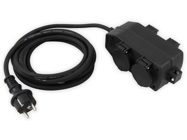 McPower 4-fach Steckdosenblock für Außen IP44 3m Kabel