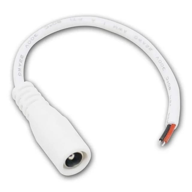 world-trading-net 5er Pack DC-Buchse 55x25mm Weiß 15cm Kabel