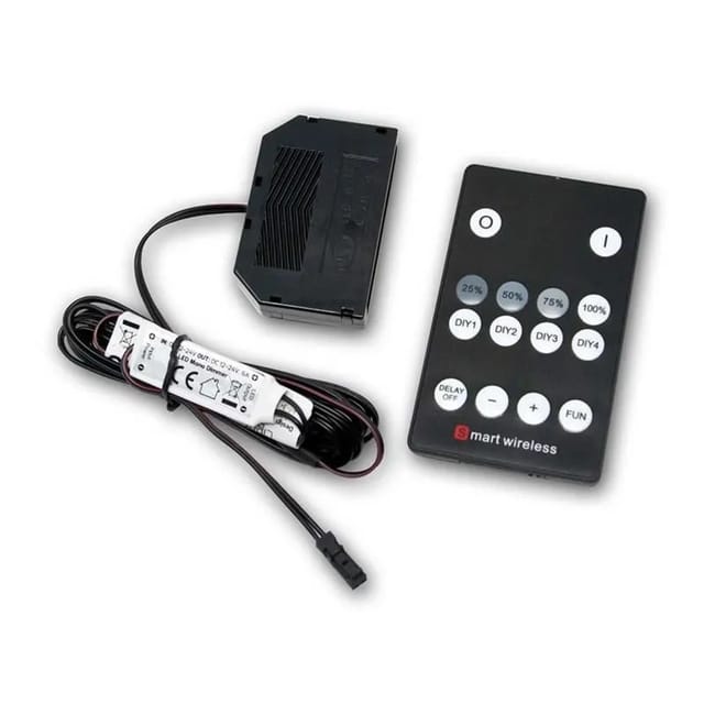 world-trading-net Mini LED Dimmer mit Funk-Fernbedienung 12VDC 6A