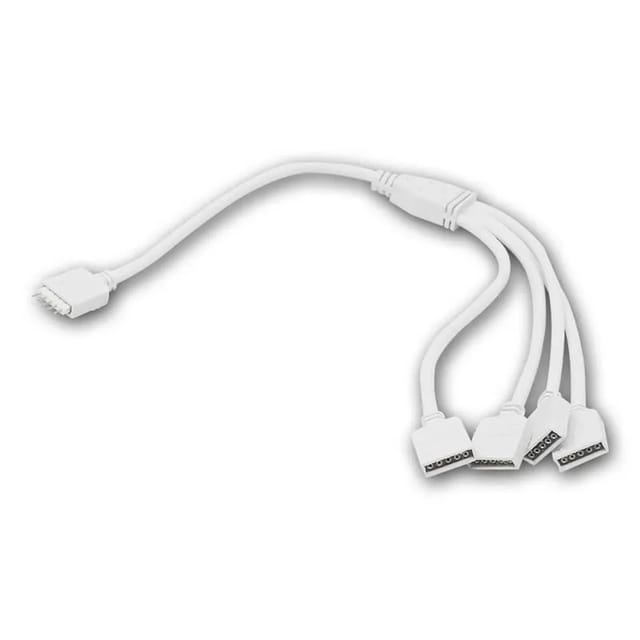 world-trading-net RGBW Verteiler 4-fach 5-Pin Weiß