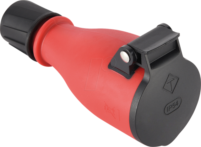 MaxTrack Schutzkontakt-Kupplung IP54 Schwarz Rot 250V 16A