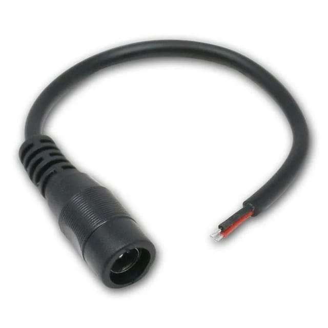 world-trading-net 5er Pack DC-Buchse 55x25mm Schwarz 15cm Kabel