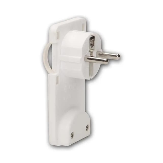 world-trading-net Schutzkontakt-Stecker WTN-FlatPlug Weiß 230V 16A