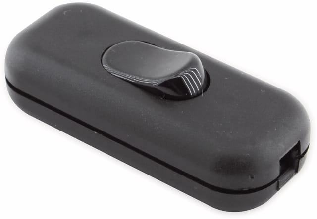 EGB Schnurschalter Zwischenschalter Schwarz 2A 230V