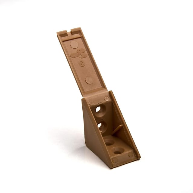 SOTECH 100 Stück Korpusverbinder 31 x 31 x 20 mm mit Klappdeckel Kirschholz