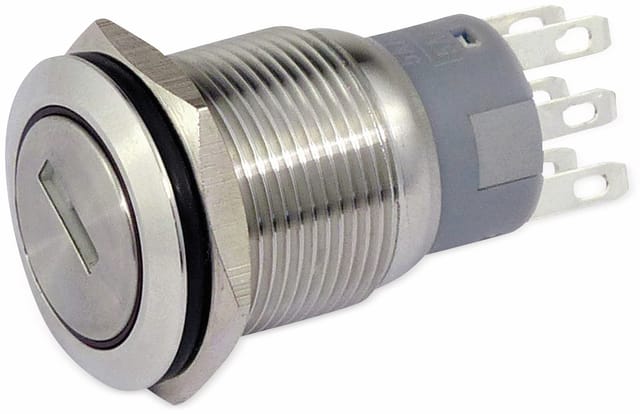 Sintron Schlüsselschalter 2-polig 250V- 3A Ø19mm IP50