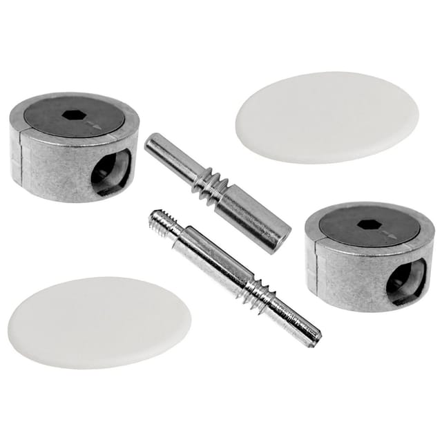 SOTECH Plattenverbinder FUERTE 114 mm Metall mit Weißen Kunststoffabdeckungen