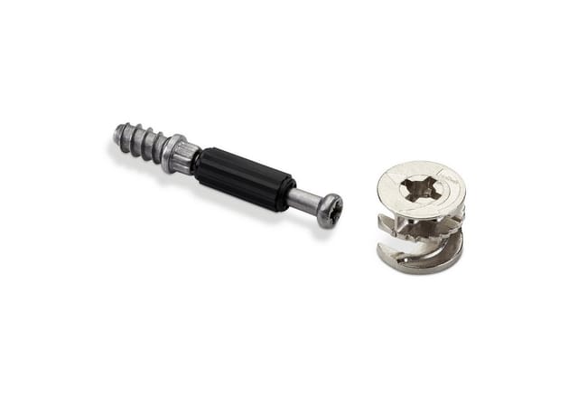 SOTECH HETTICH 50 Stück Exzenter RASTEX 15 Ø15 mm und Einschraubdübel Twister DU 232 T 6 x 11 mm