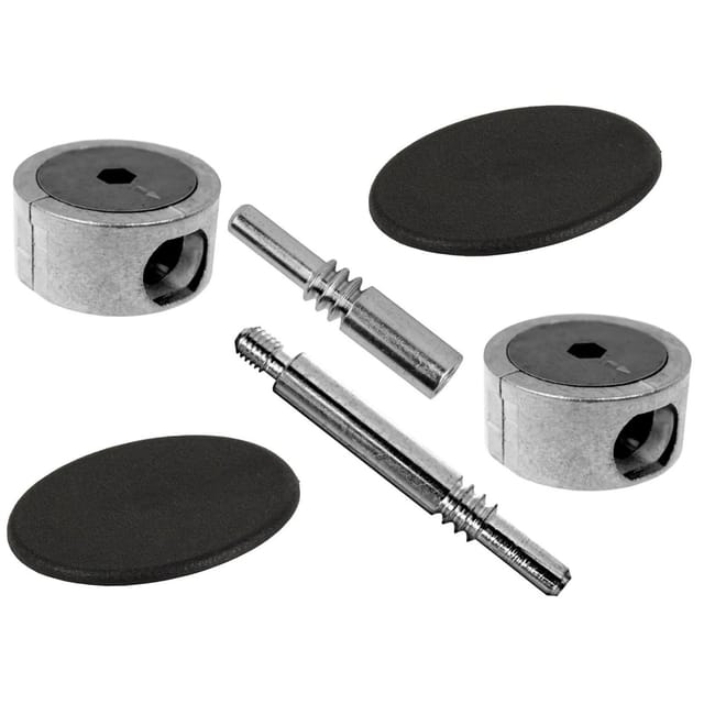SOTECH Plattenverbinder FUERTE 134 mm Metall mit Schwarzen Kunststoffabdeckungen