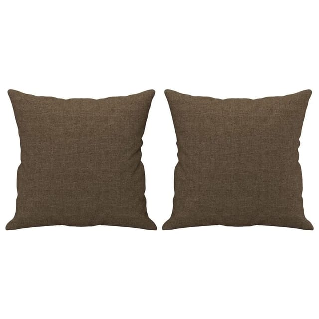 vidaXL Zierkissen 2 Stk Braun 40x40 cm Stoff 349474