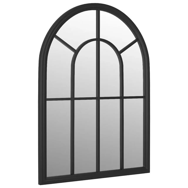 vidaXL Gartenspiegel Schwarz 60x45 cm Eisen 318346