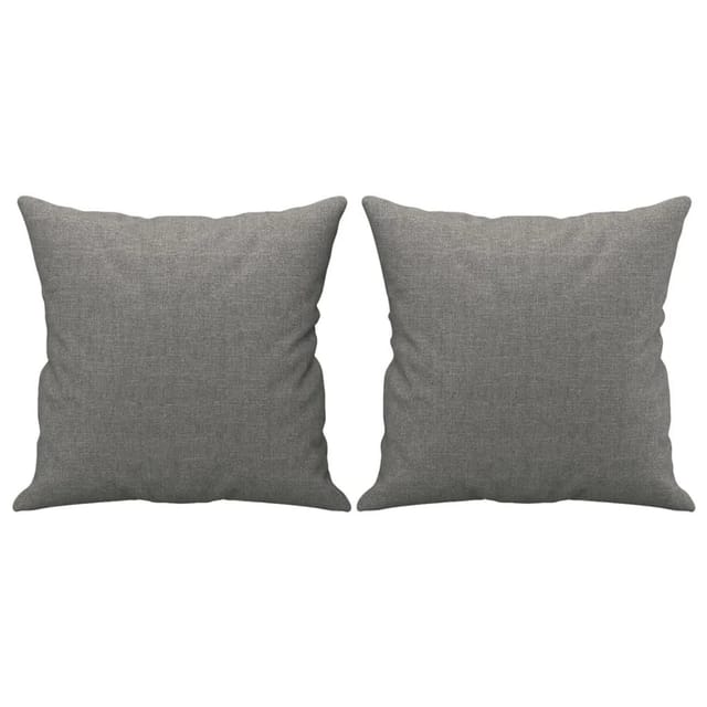 vidaXL Zierkissen 2 Stk Dunkelgrau 40x40 cm Stoff 349472