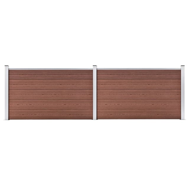 vidaXL Gartenzaun WPC 353x106 cm Braun 3053243