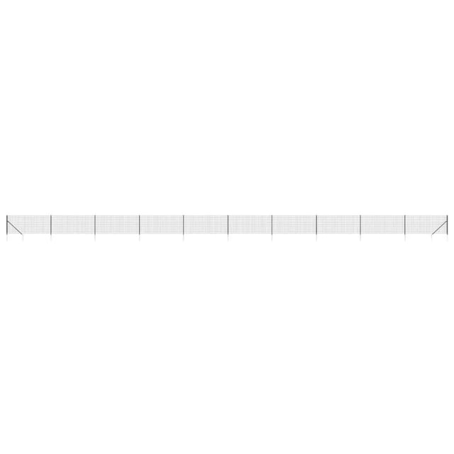 vidaXL Maschendrahtzaun mit Bodenhülsen Anthrazit 0,8x25 m 154264