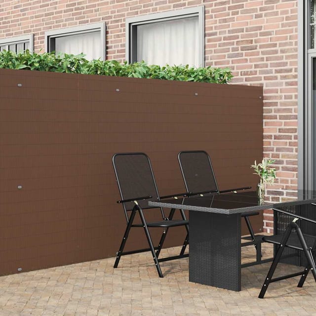 vidaXL Gartenzaun Doppelseitig Braun 1,8x3 m PVC 42002621