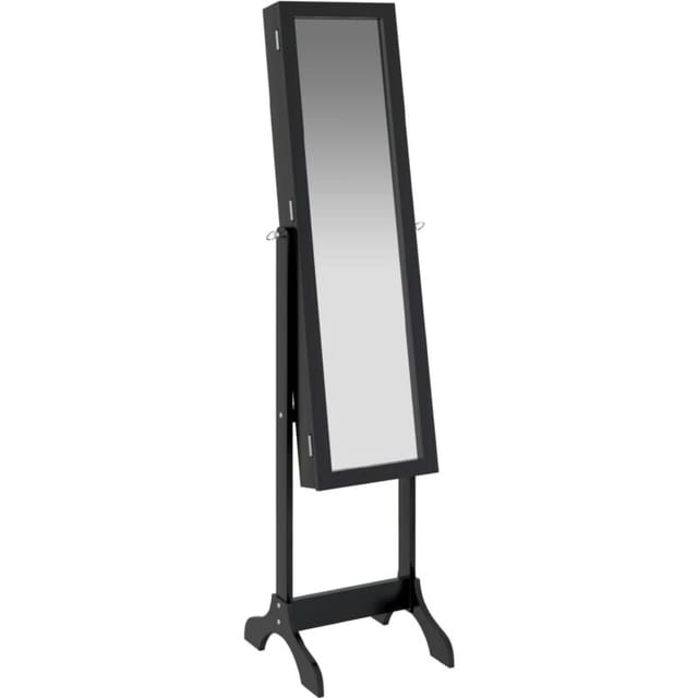 vidaXL Standspiegel Schwarz 34x37x146 cm 351764