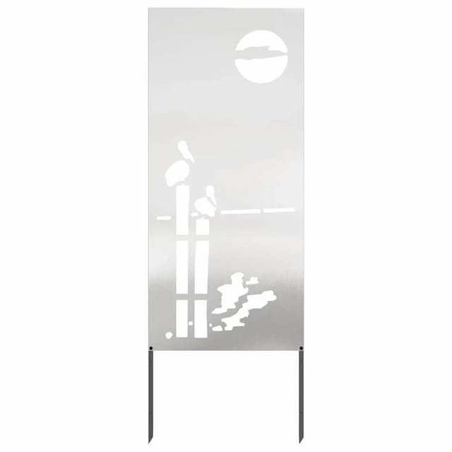 vidaXL Garten Sichtschutz-Leinwand Silber 50 x 140 cm Edelstahl 876319