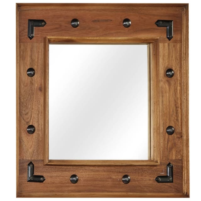 vidaXL Spiegel Akazienholz Massiv 50x50 cm 246307