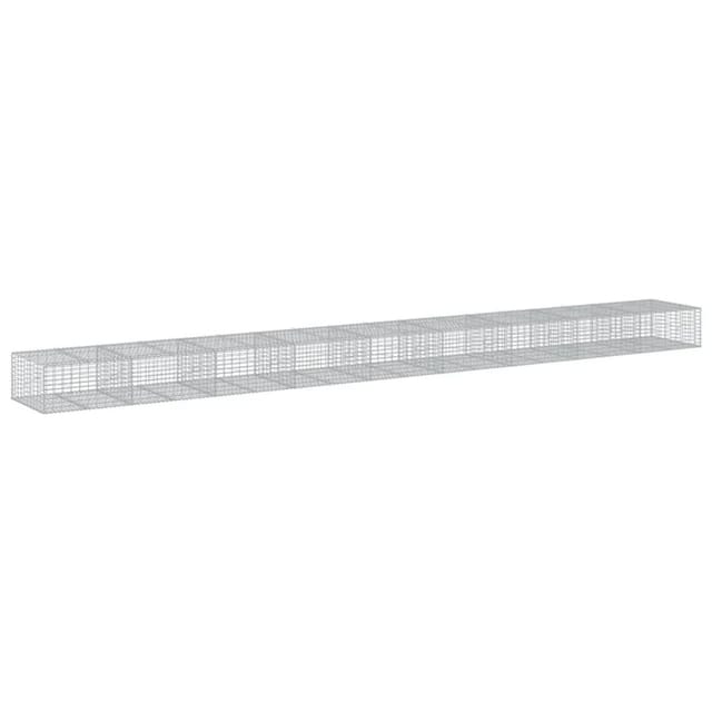 vidaXL Gabione mit Deckel 900x100x50 cm Verzinktes Eisen 3295186