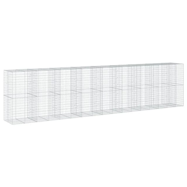 vidaXL Gabione mit Deckel 850x100x200 cm Verzinktes Eisen 3295240