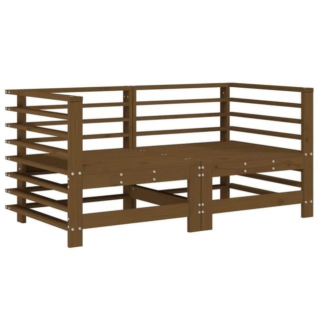 vidaXL Garten-Ecksofas 2 Stk Honigbraun Massivholz Kiefer 825635